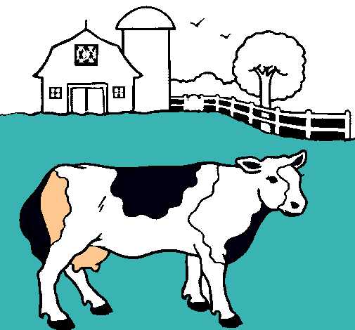 Dibujo de Vaca pasturando pintado por Color en Dibujos.net el día ...