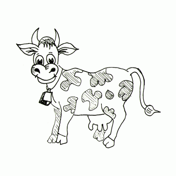 Dibujo de Vacas infantiles para colorear. Dibujos infantiles de Vacas ... Dibujo de Vacas infantiles para colorear. Dibujos infantiles de Vacas ...