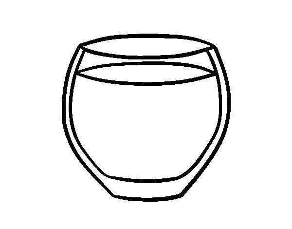 Dibujo de Vaso de agua para Colorear - Dibujos.net