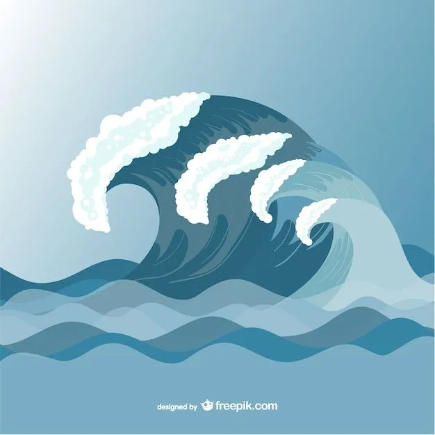 Dibujo vectorial olas del mar | Descargar Vectores gratis