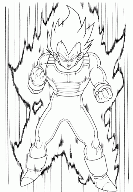 Dibujo de Vegeta para colorear | Dibujos de Dragon Ball