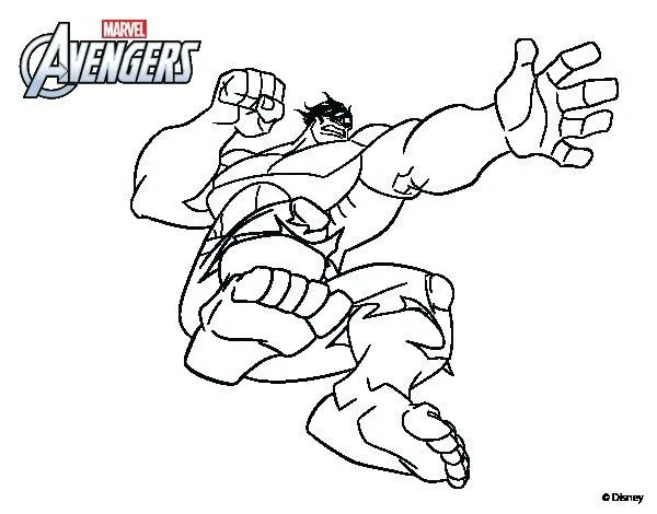 Dibujo de Los Vengadores - Hulk para Colorear - Dibujos.net