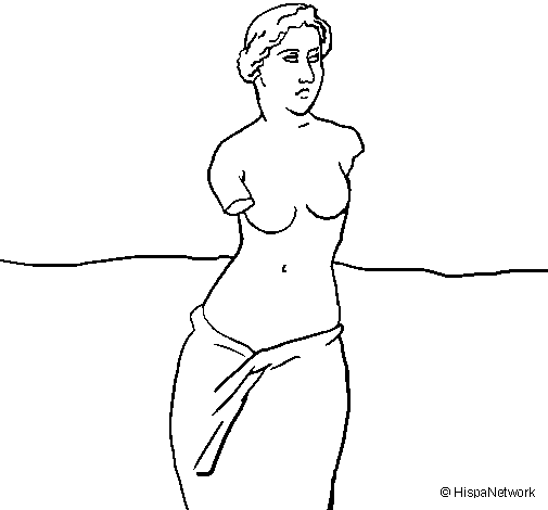Dibujo de Venus de Milo para Colorear - Dibujos.net