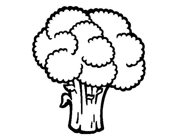 Dibujo de Verdura de brócoli para Colorear - Dibujos.net