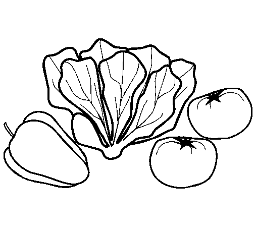 Dibujo de Verduras 1 para Colorear - Dibujos.net