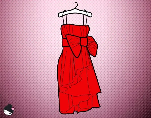 Dibujo de Vestido rojo pintado por Cotufita-3 en Dibujos.net el ...