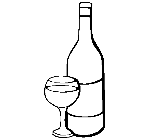 Dibujo de Vino para Colorear - Dibujos.net