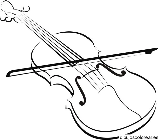 Dibujo de un gran violín | Dibujos para Colorear