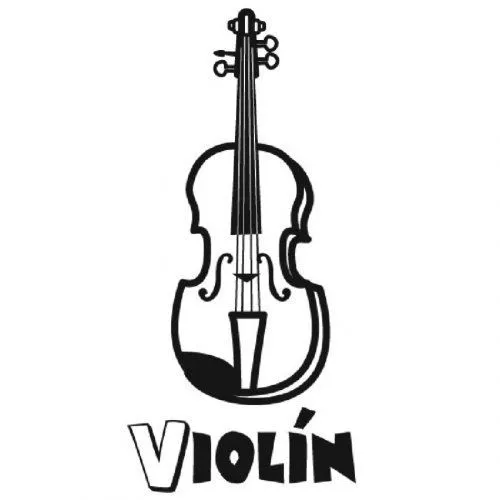 Dibujo de un violín para imprimir y colorear - Dibujos para ...