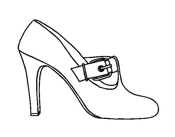 Dibujo de Zapatos elegantes para Colorear - Dibujos.net