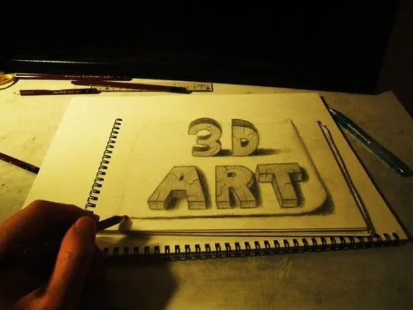 Como hacer un dibujo en 3D a lapiz - Imagui