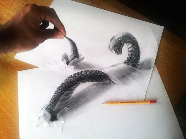 Como dibujar en 3D con lapiz - Imagui