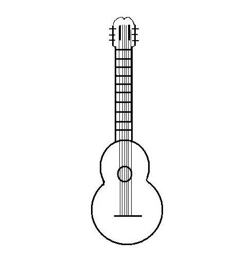 Guitarra española para dibujar - Imagui
