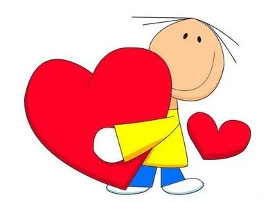 Imagen Dibujo infantil: Nene/abrazo con corazòn - grupos. Imagen Dibujo infantil: Nene/abrazo con corazòn - grupos.