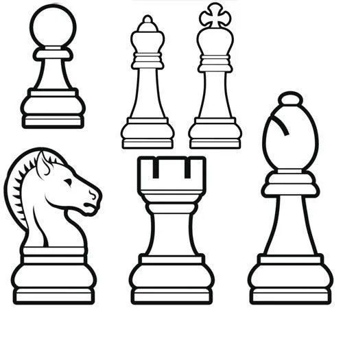 Piezas de ajedrez para colorear - Imagui