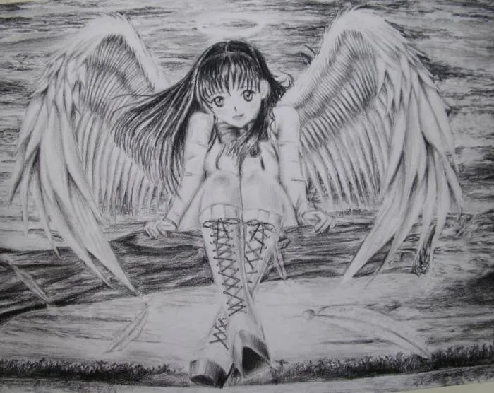 Angel dibujos a lapiz - Imagui
