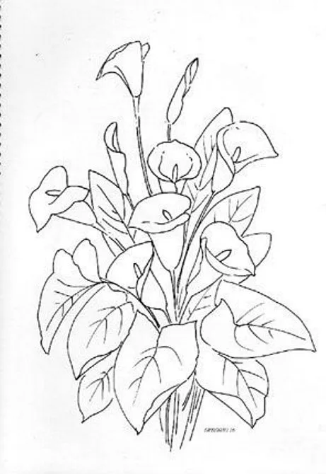Dibujos y Plantillas para imprimir: dibujos de flores para bordar
