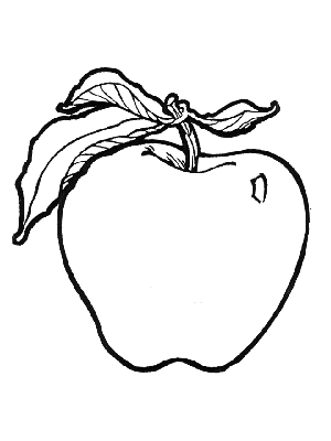 Dibujos de alimentos. Dibujos de frutas: manzana | dibujo para ...