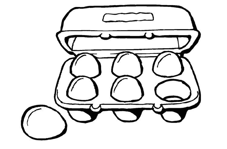 Dibujo para colorear de huevo - Imagui