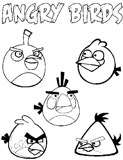 Dibujo de Angry Birds para colorear