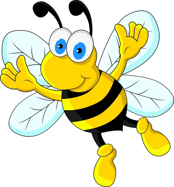 dibujos animados de abeja feliz — Vector stock © starlight789 ...