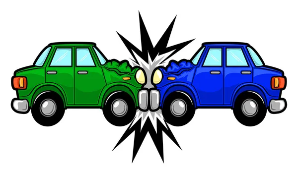 dibujos animados de accidente de coche — Vector stock © gleighly ...
