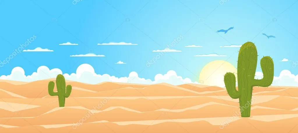 dibujos animados amplia del desierto — Vector stock © benchyb #9766175