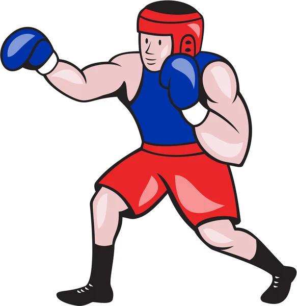 Dibujos animados de boxeo boxeador amateur — Vector stock ...