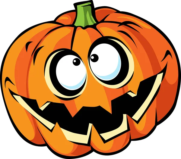 Dibujos animados de calabaza de halloween espeluznante — Vector ...