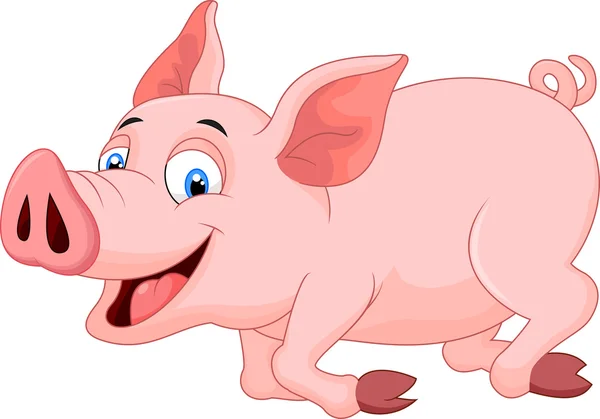 Dibujos animados de cerdo corriendo — Vector stock © tigatelu ...
