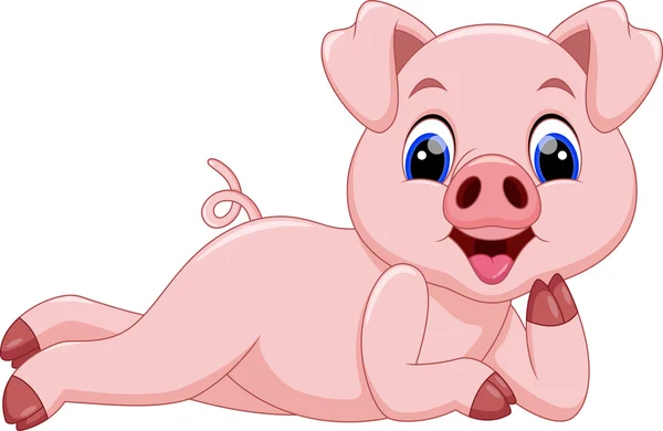 Dibujos animados de cerdo lindo — Vector stock © irwanjos2 #68519197