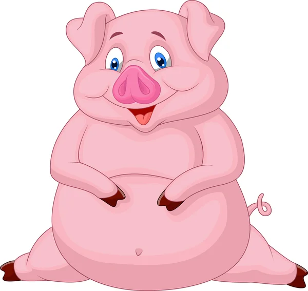 dibujos animados de cerdo — Vector stock © tigatelu #33880953