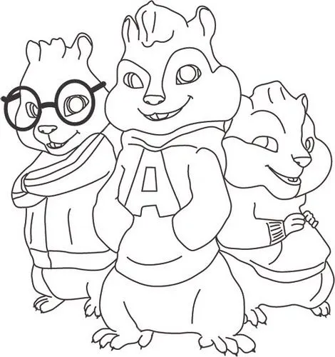 Dibujos animados para colorear: Alvin y las Ardillas para colorear