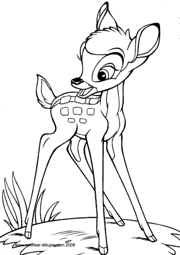 Dibujos animados para colorear: Bambi para colorear Dibujos animados para colorear: Bambi para colorear