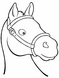 Dibujos animados para colorear: Dibujos de caballos para colorear