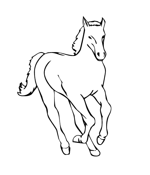 Dibujos animados para colorear: Dibujos de caballos para colorear