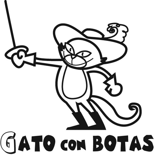 Dibujos animados para colorear: El Gato con Botas para colorear