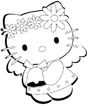 Dibujos animados para colorear: Hello Kitty para colorear Dibujos animados para colorear: Hello Kitty para colorear