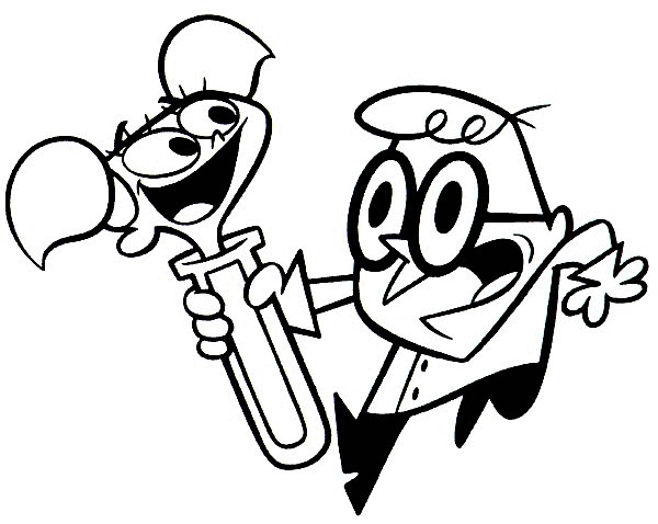 Dibujos animados para colorear: El Laboratorio de Dexter para colorear Dibujos animados para colorear: El Laboratorio de Dexter para colorear