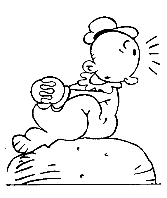 Dibujos animados para colorear: Popeye para colorear