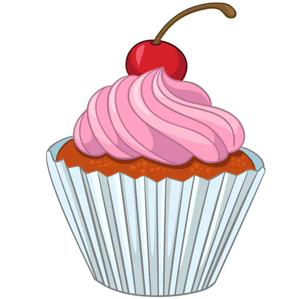 dibujos animados de comida dulce cupcake — Vector stock © rastudio ...