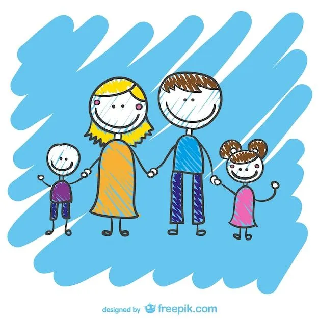 Vector dibujo de familia | Descargar Vectores gratis