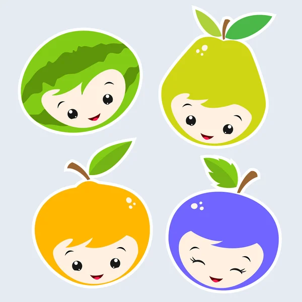 dibujos animados de frutas — Vector stock © mumut #51589455