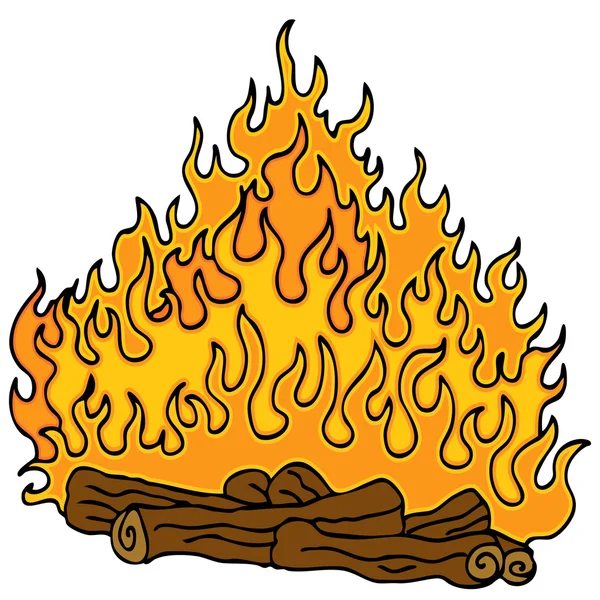 Dibujos animados de fuego — Vector stock © cteconsulting #5483017