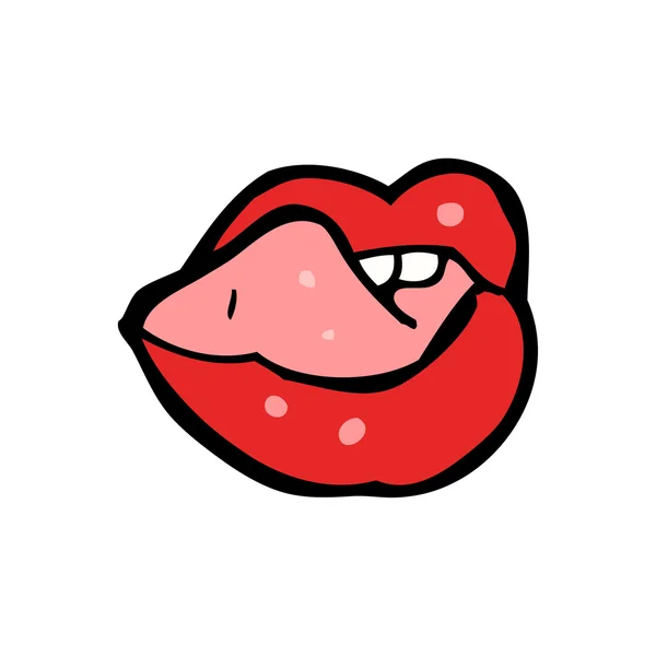 Dibujos animados de labios sensuales — Vector stock ...