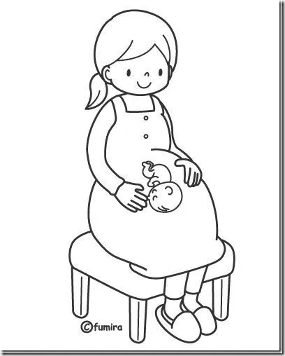 Dibujos de mujer embarazada para imprimir - Imagui