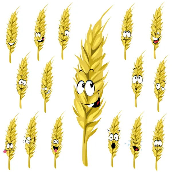 Dibujos animados de oreja de trigo — Vector stock © hanaschwarz ...