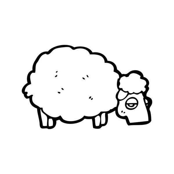 dibujos animados de ovejas comiendo hierba — Vector stock ...