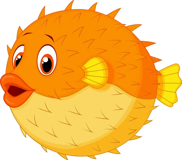Dibujos animados de pez globo — Vector stock © tigatelu #37136955