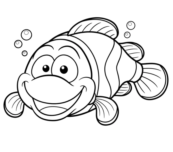 Dibujos animados de pez payaso feliz — Vector stock © sararoom ...